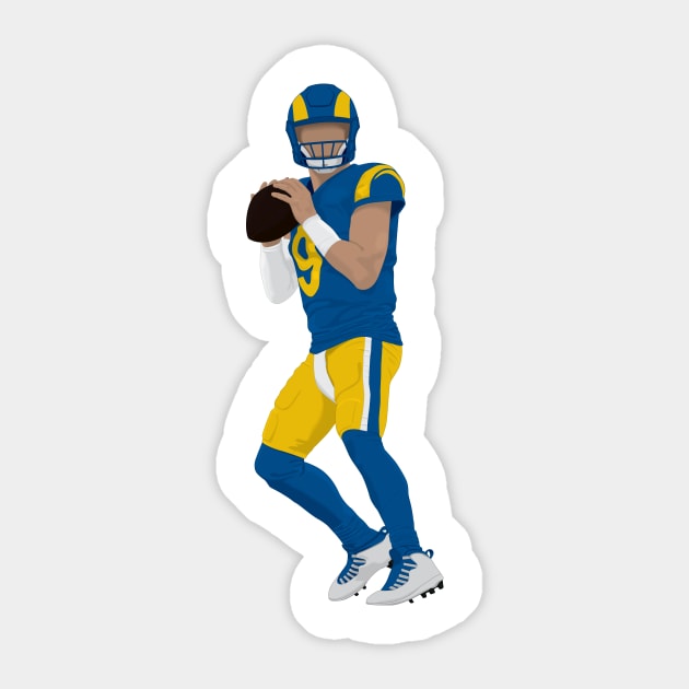 Football player in action Sticker by RockyDesigns